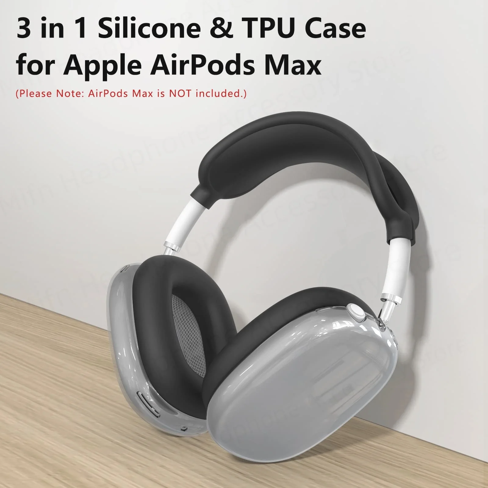 Luxury protective case for apple airpods max 2024 USB C Transparent Funda wireless Headphone Protective Cover for Air Pods Max 2