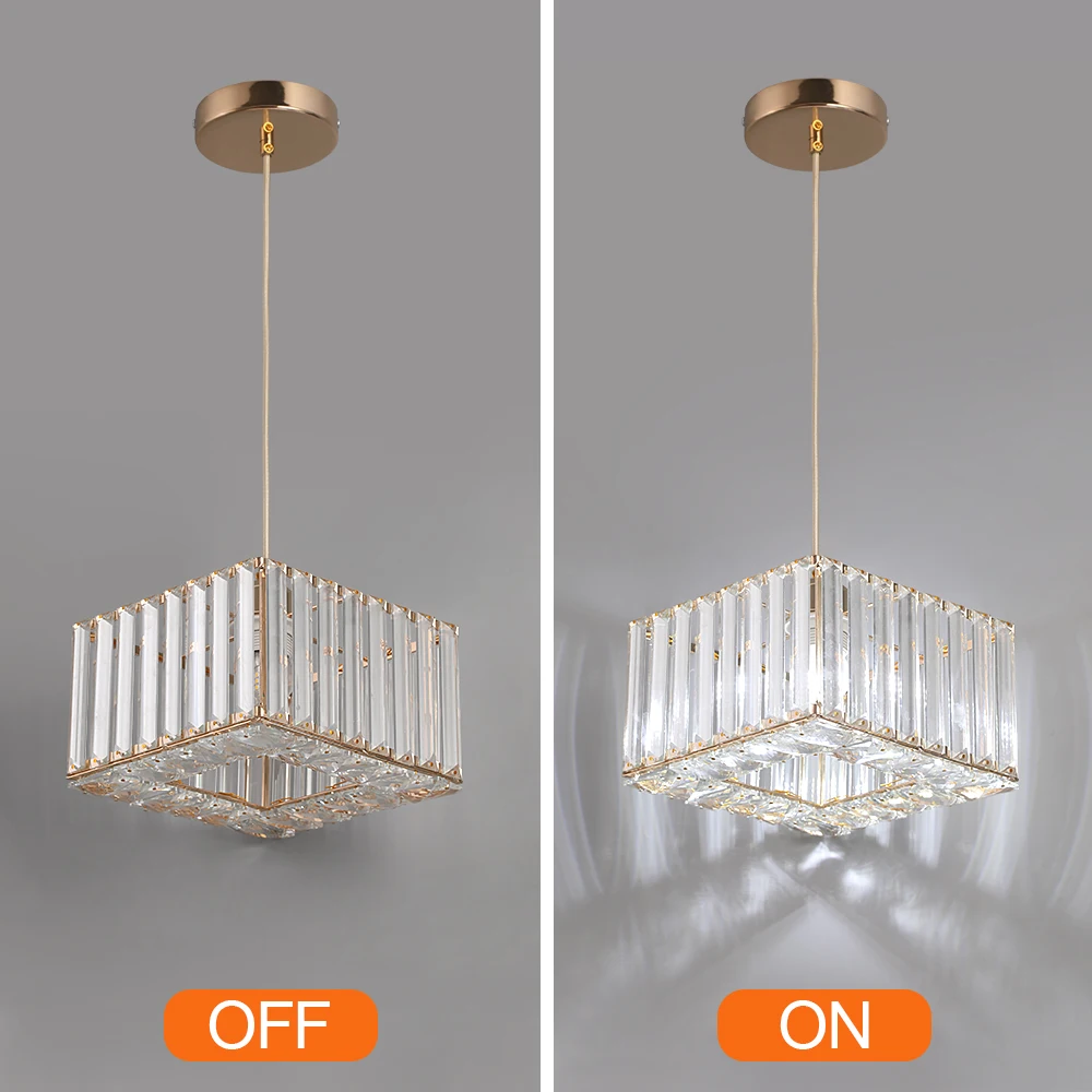 Led Pendant Light Modern Crystal Chandelier Kitchen Island Ceiling Lamp Dining Table Lustre Aisle Home Decor Corridor Fixture