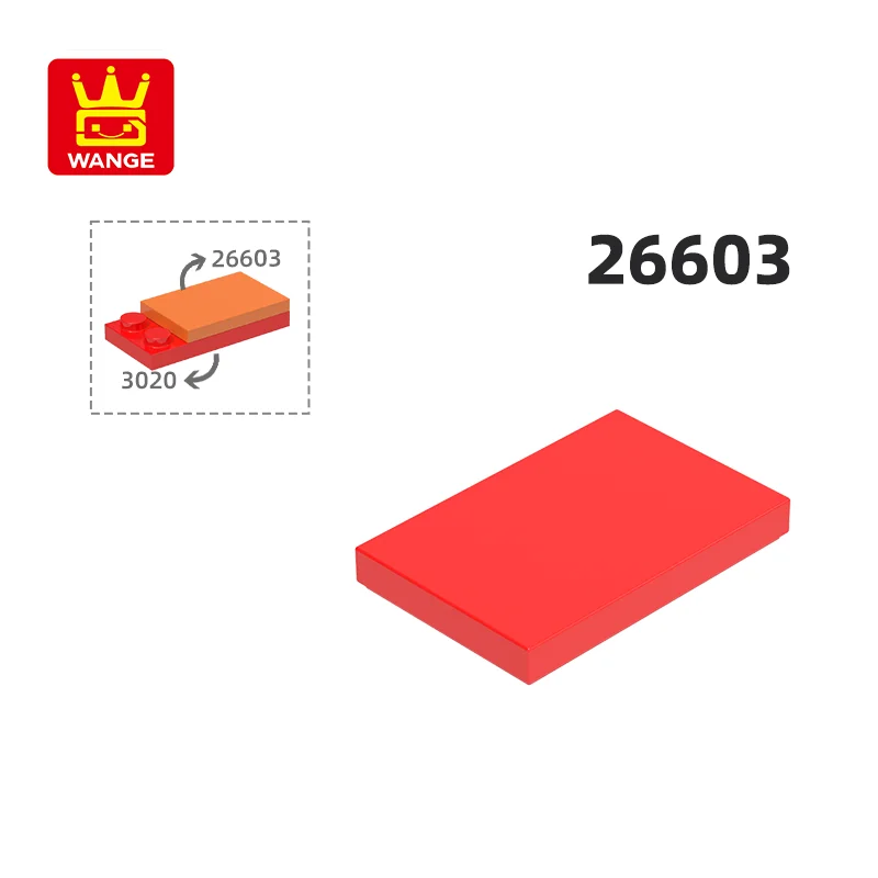 WANGE 26603 100g/140PCS No Hole Thin Figure Bricks Smooth 2x3 Dots Block Moc Color Compatible with Brick DIY Tech Toys