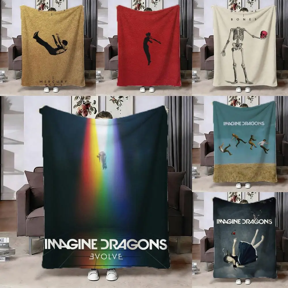

Плед Imagine Dragons Throw Double Cozy из фланели, легкий, приятный для кожи, теплый, для дивана, кровати, офиса, путешествий, на все сезоны