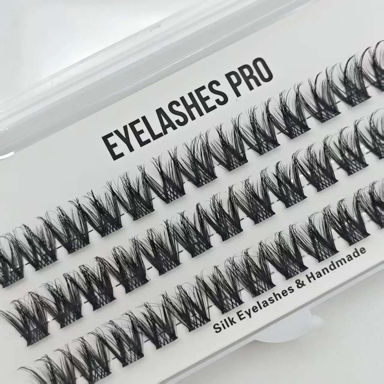 BBA-015 DIY Hand Made Eyelash Extension Segmented Flase Lashes Dramatic Lash Bundles Soft Ribbon Strip Eyelashes Makeup Lashes