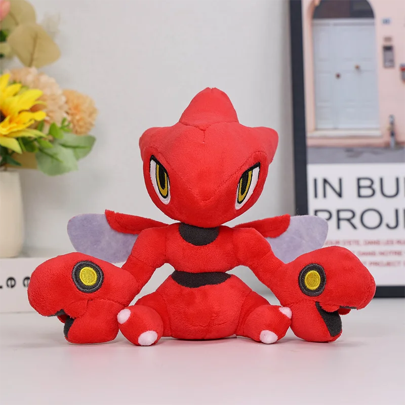 17cm Pokemon Plush Scizor Mantis Stuffed Toy Cuddly Soft Doll Xmas Gift