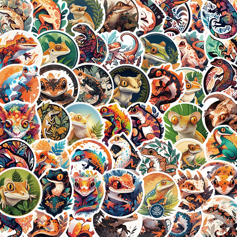 10/30/50Pcs Cartoon reptiles LOGO sticker For Suitcase Skateboard Laptop Luggage Phone Styling DIY Decal Pegatina