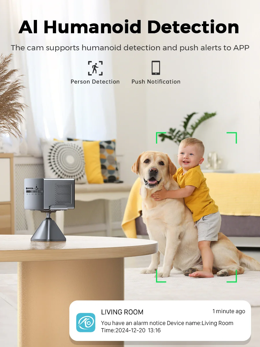 O-KAM pro 5MP IP WiFi Wireless Baby Monitor Camera AI Tracking Mini Indoor CCTV Security Video Surveillance