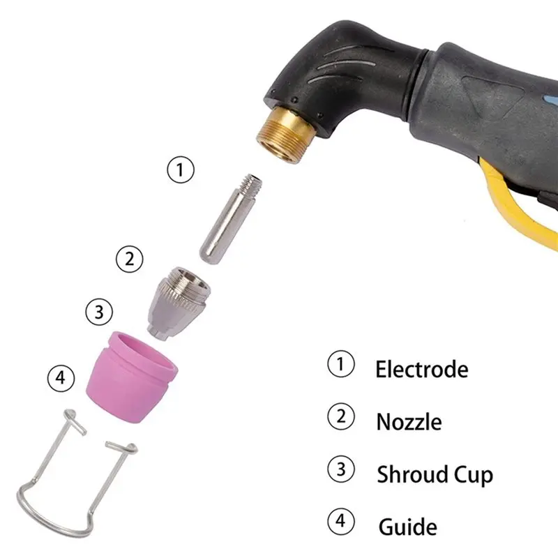 ABLU-100X AG60 SG-55 WSD-60 Plasma Cutter Cutting Torch Tip Nozzles Consumables Kit Plasma Cutter Accessories 50PK