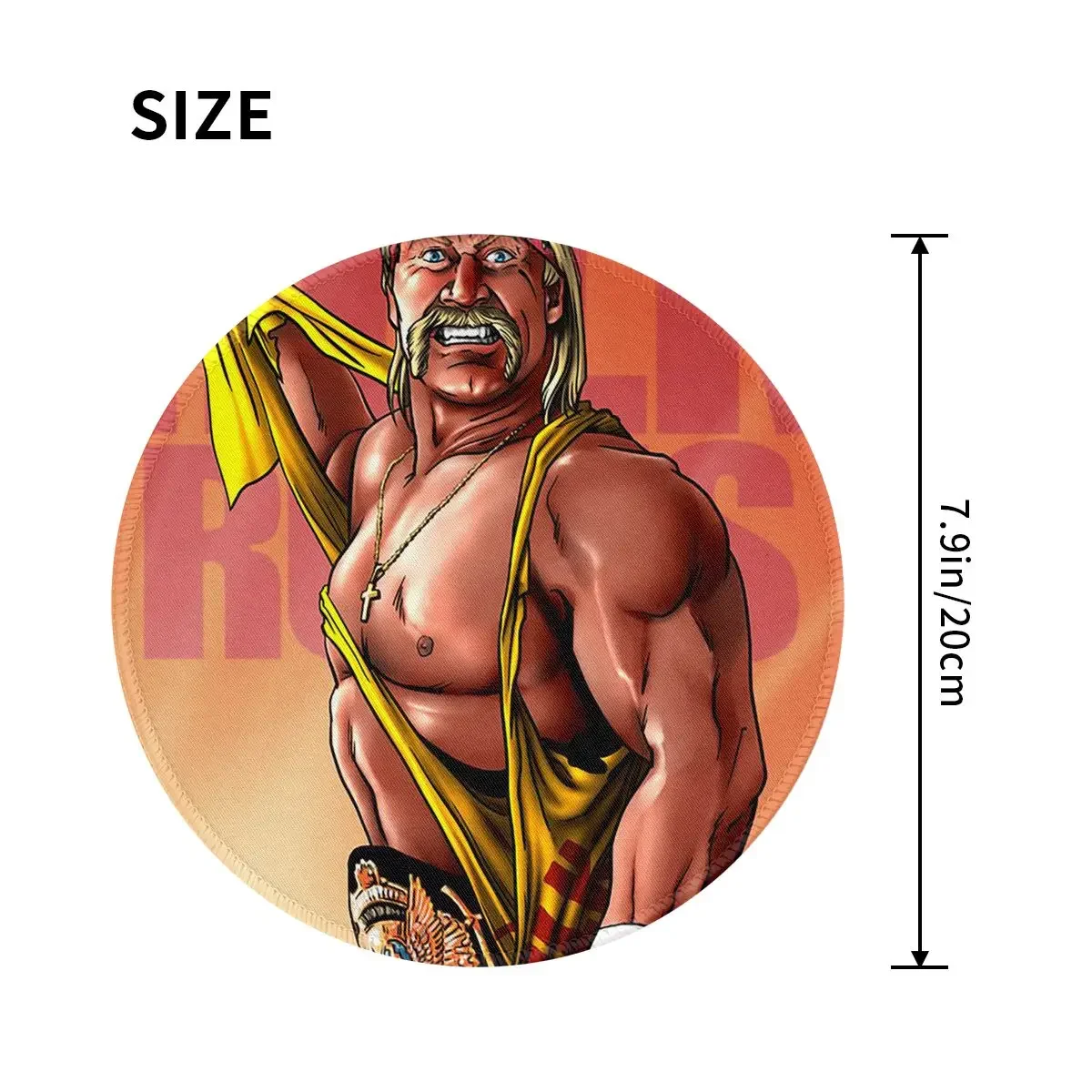 Hulk Hogan Hulkamania Round Mouse Pad Computer Keyboard Mouse Mat Gamer PC Desk Mat Office Accessories Table Mats