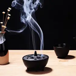 Retro Cast-iron Incense Burner Holder Desktop Ornaments Chinese Ancient Style Tea Ceremony Fragrance Smoke Stove