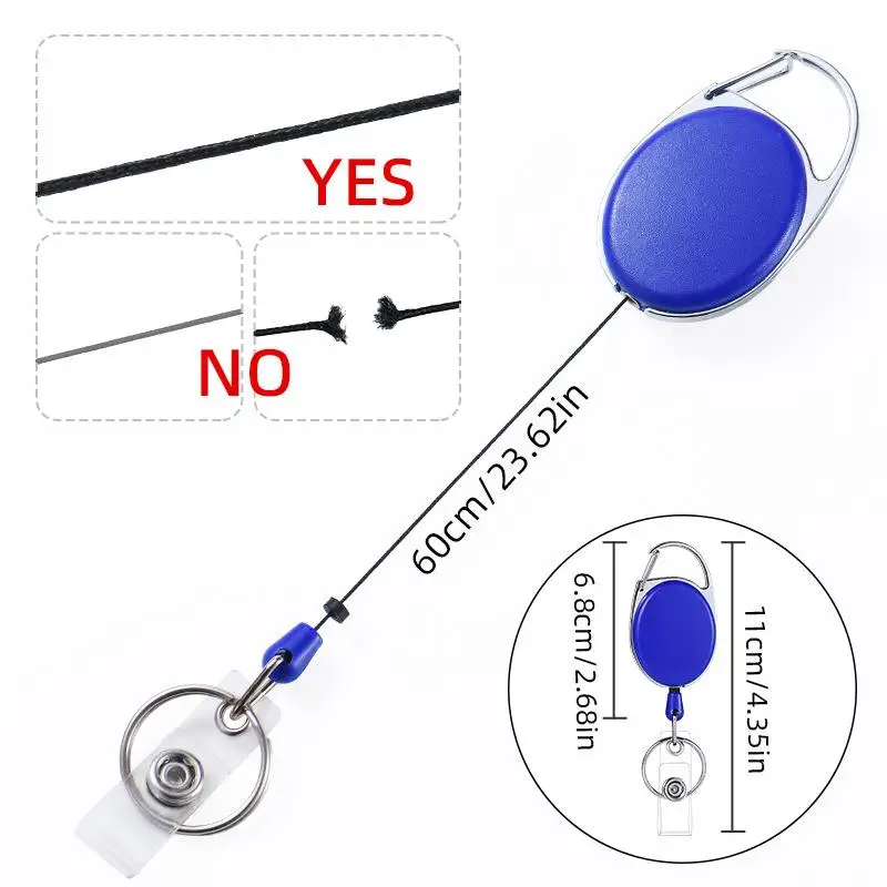 Employee Pass Work Card Case Transparent Card Slots ID Badge Holder ID Pendant Badge Reel Storage Organizer