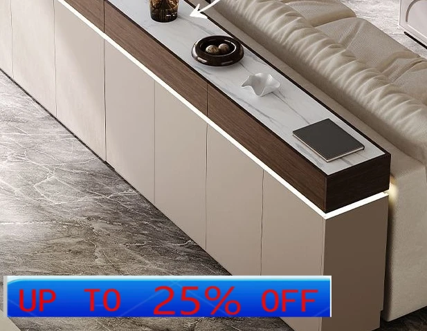 

LMM ultra-thin dining side cabinet integrated against the wall, modern simple sofa back cabinet 30cm