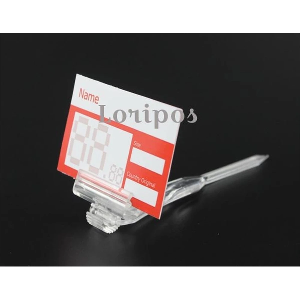 Pop Plastic Clear Clip Sign Card Price Tag Holder Advertising Label Display Stand Detachable Rack In Retail Supermarket Store