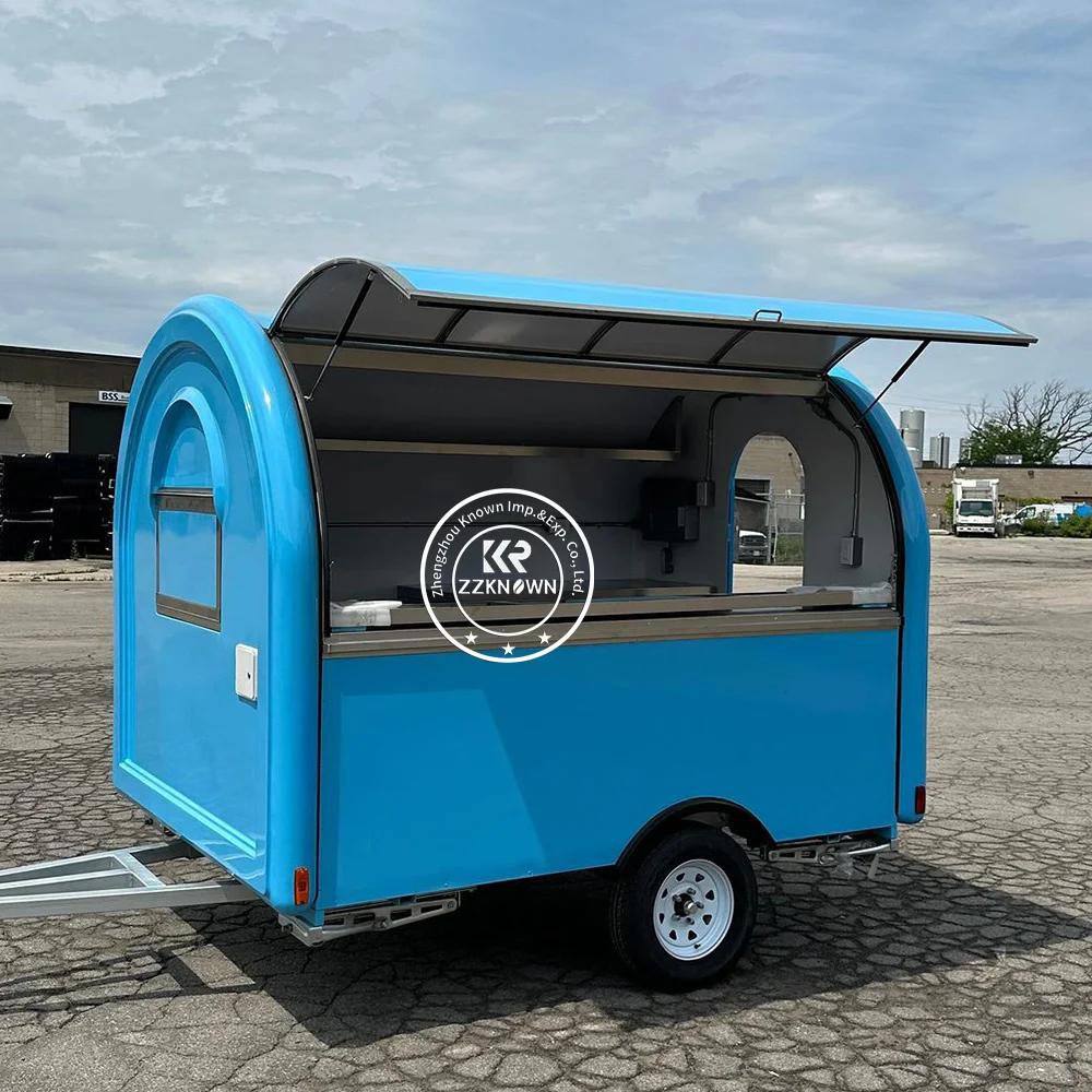 Street Food Trailer Cart With Kitchen Equipments Mobile Coffee Trailer Concession Food Truck Trailer