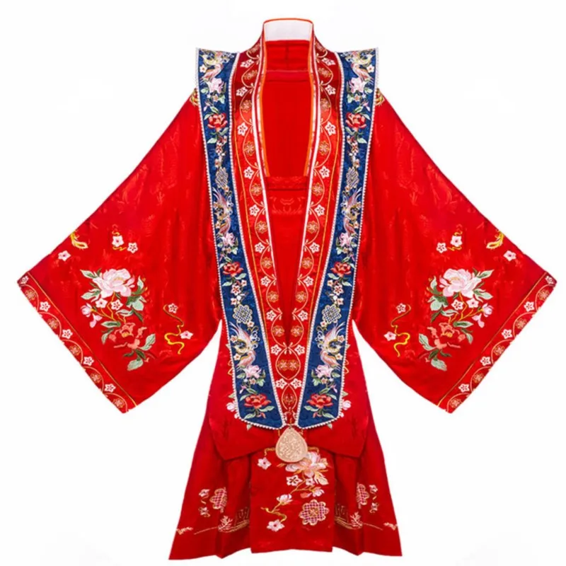 High Quality |Ming Han Clothing Wedding Clothes Machine Embroidery Couple Suit Flower Ancient Chinese Shawl Skirt Women Dress