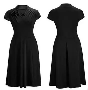 Frauen Vintage Rockabilly Schaukel Kleid Sommer Elegante Geraffte Retro 50s Casual Tunika Abend Party Sexy Büro Kleider