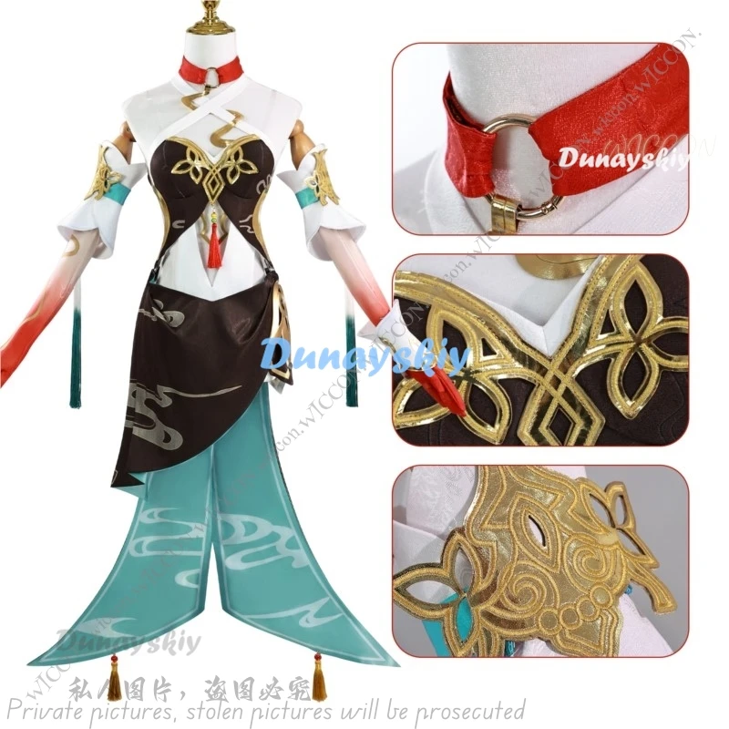 Lingsha Cosplay Costume Wig Shoes Anime Game Honkai: Star Rail Cosplay Fecund Xianzhou Alliance Cosplay Lingsha Halloween Party