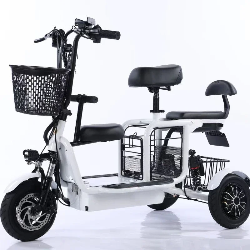 Triciclo eléctrico plegable, Scooter de movilidad, tres ruedas, ocio