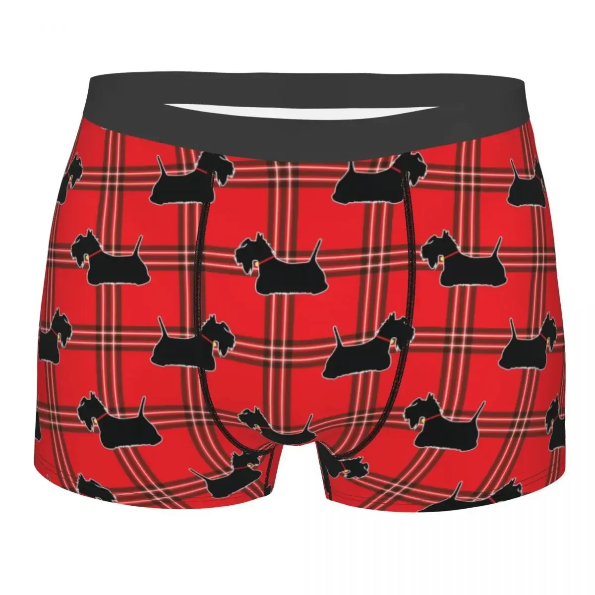 Custom Scottie Dogs Shorts For Homme 3D Printed Scottish Terrier Dog Tartan Skye Underwear Panties Briefs Stretch Underpants