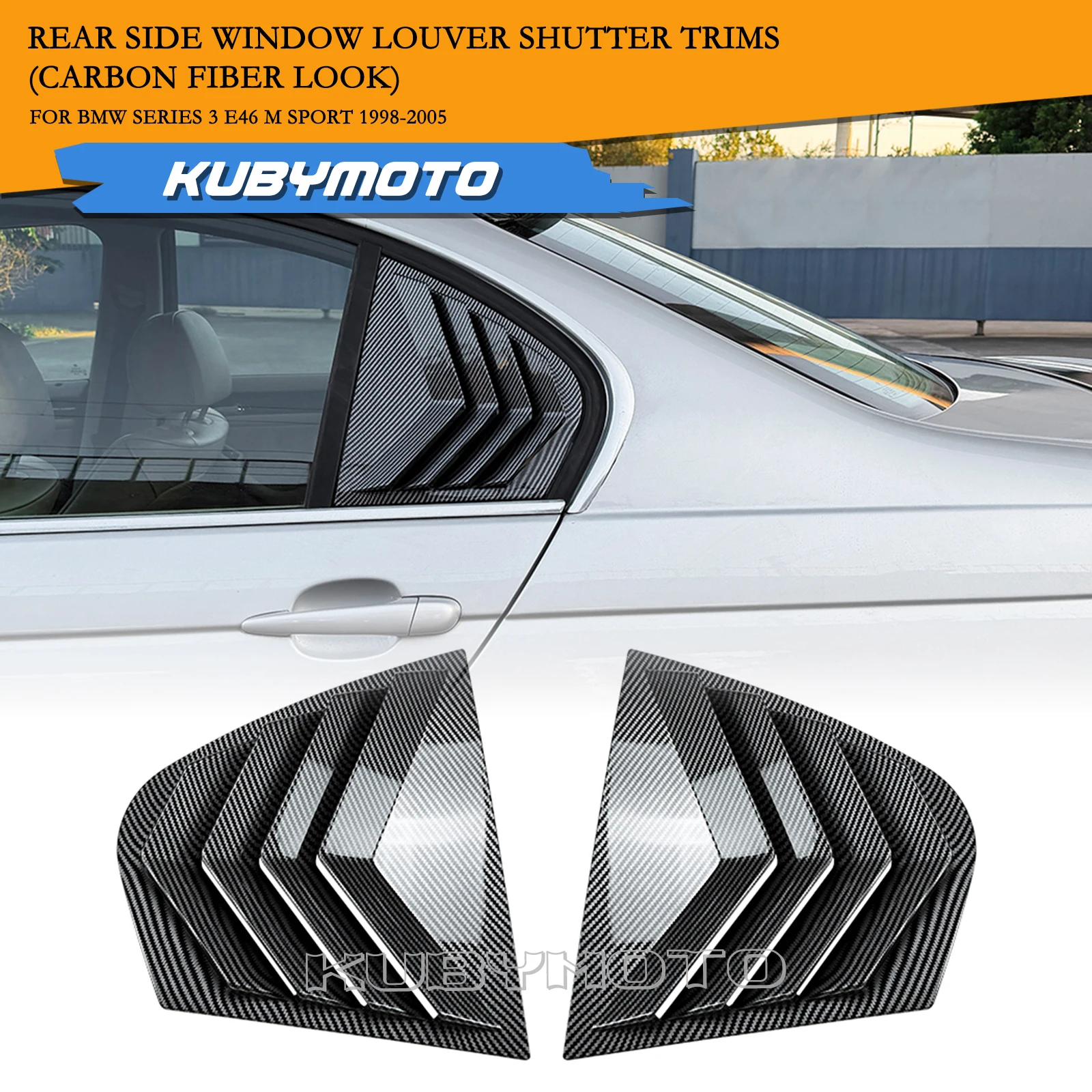 

2 шт. заднее окно автомобиля, боковая жалюзи, задняя крышка, глухая накладка для BMW 3 серии E46 4-дверный 1998-2005 гг.
