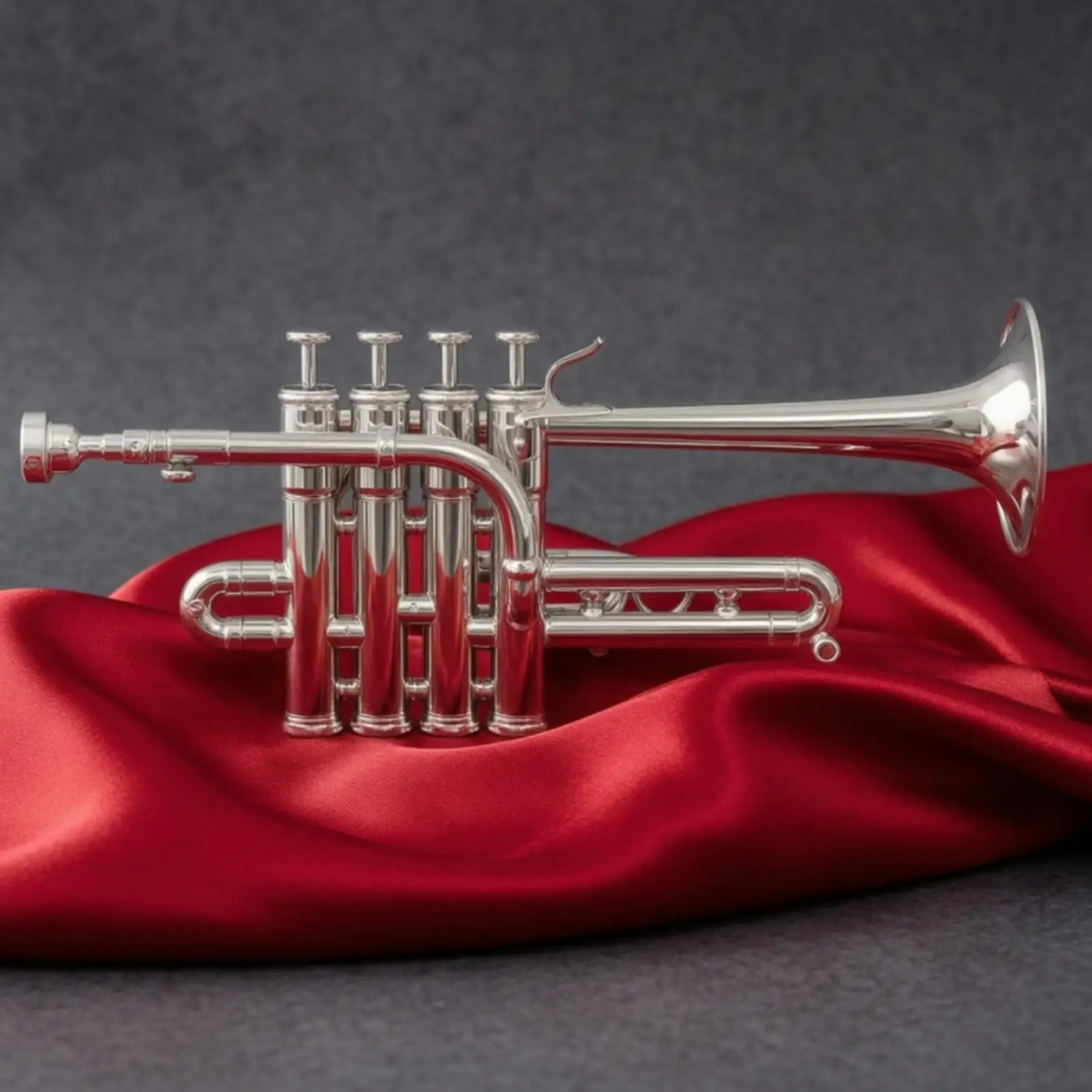 Silver Brass Bb Trumpet Durable Polished Body Smooth Valves with Strap Stand Cloth Mouthpiece for Student Rehearsal