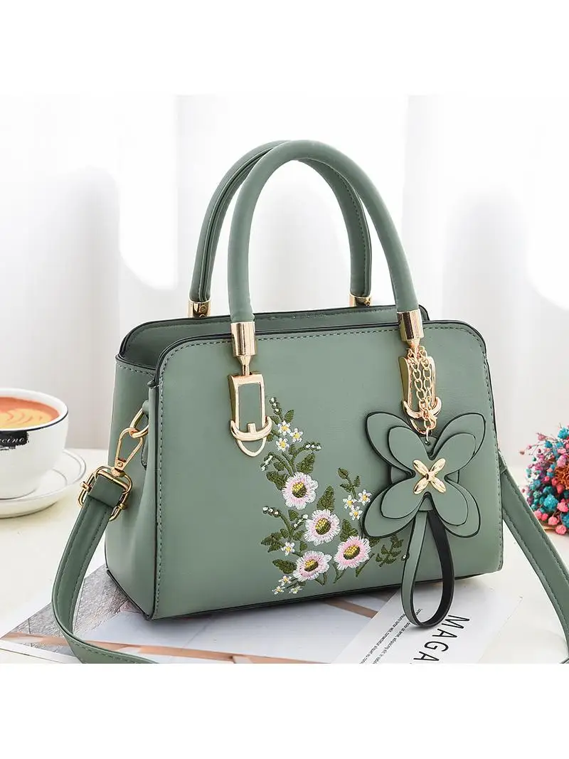 

Embroidered Handbag Women's Fashion Crossbody Single Shoulder Bag Stylish Trendy Daily Use Handbag Chinese Brand Handbag