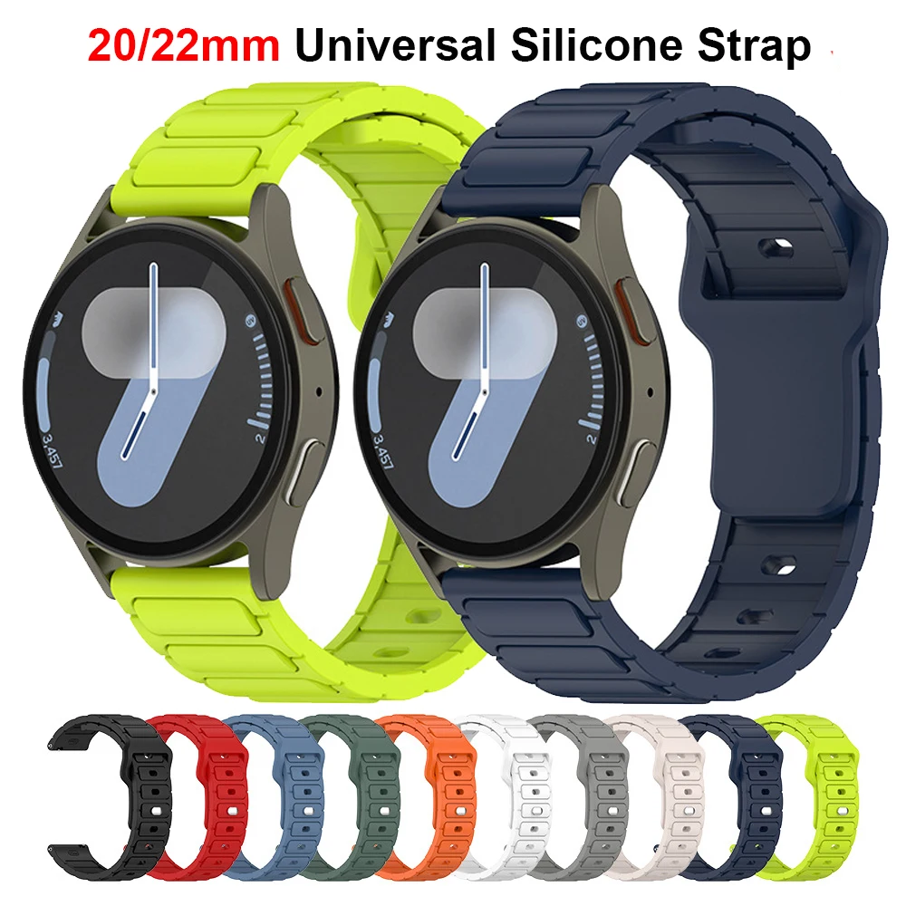 22mm Solf Silicone Band for Huawei 5 4Pro GT3/2e Bracelet for Samsung Galaxy Watch 7 6 5 4 44 40mm 6Classic 43/47mm GearS3 Strap