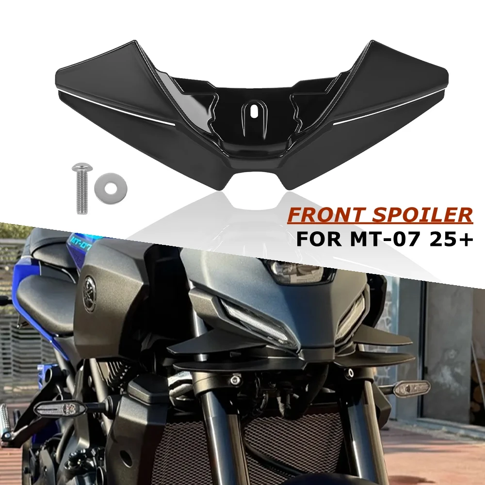 

For YAMAHA MT-07 MT07 MT 07 2025 Motorcycle Front Spoiler Lower Lip Naked Front Downforce Wind Wing Aerodynamic Fairing Winglet