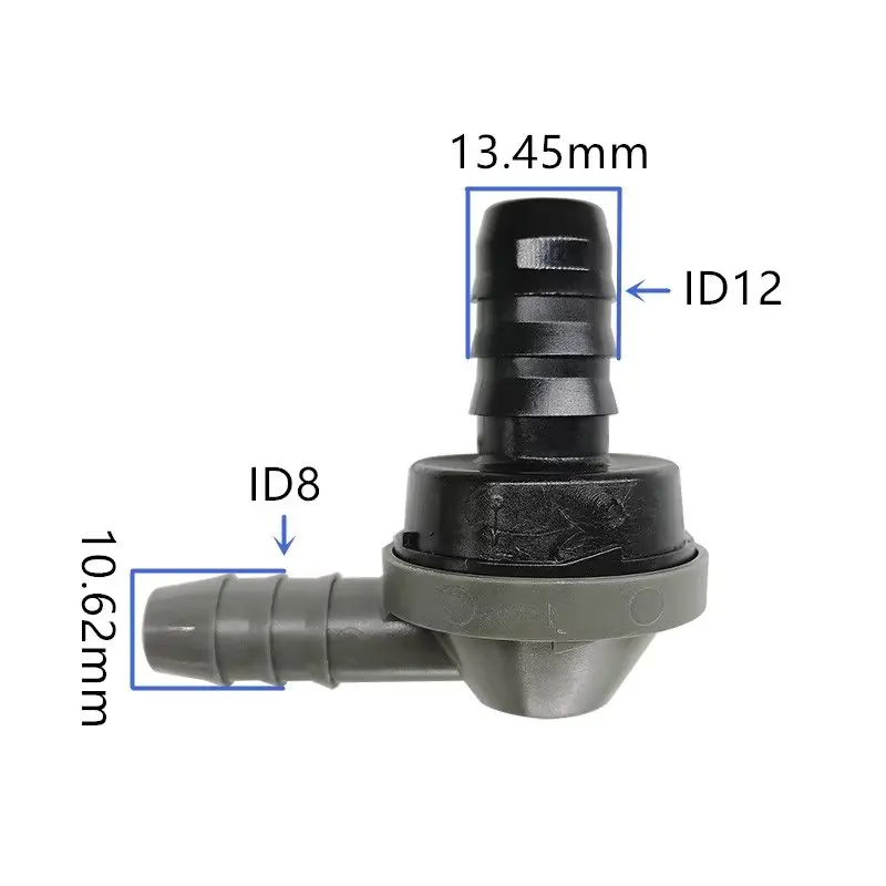 

ID8-ID12 elbow 90 degree one-way valve L type non-return valve one way valve air pump vacuum check valve for car 1pc