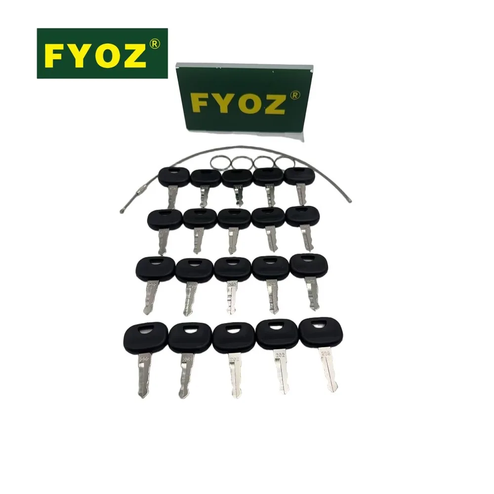 20pcs 202 Ignition Keys For Volvo  Wheel Loader For John Deere Heavy Equipment Part