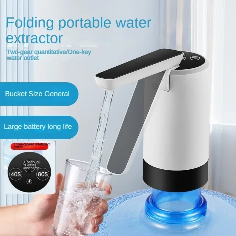 Water Dispensers Foldable Water Bottle Pump Automatic Dispenser Pump Button Control Portable Electric Water Dispenser for Home