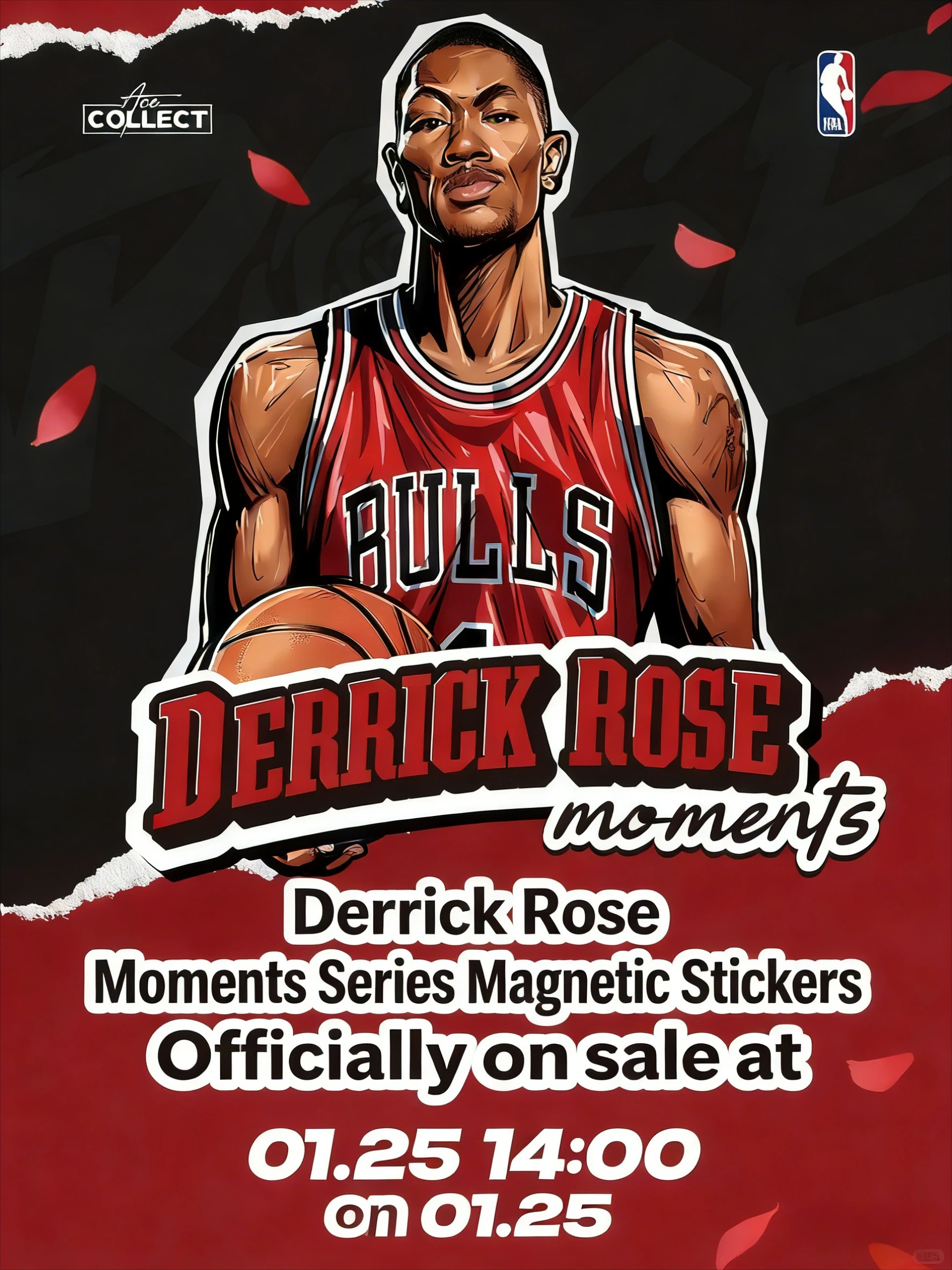 Genuine Ace Collect NBA Derrick Rose Classic Moments Autographed Naked-Eye 3D Acrylic Magnetic Cube Collectible Basketball star
