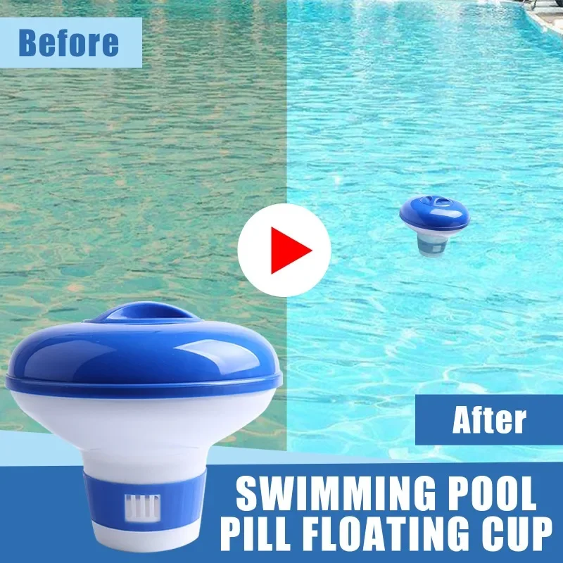 1Set Swimming Pool Floating Chlorine Dispenser Disinfection Box Automatic Applicator Pump Spa Tub Clean Pool Parts Accessories