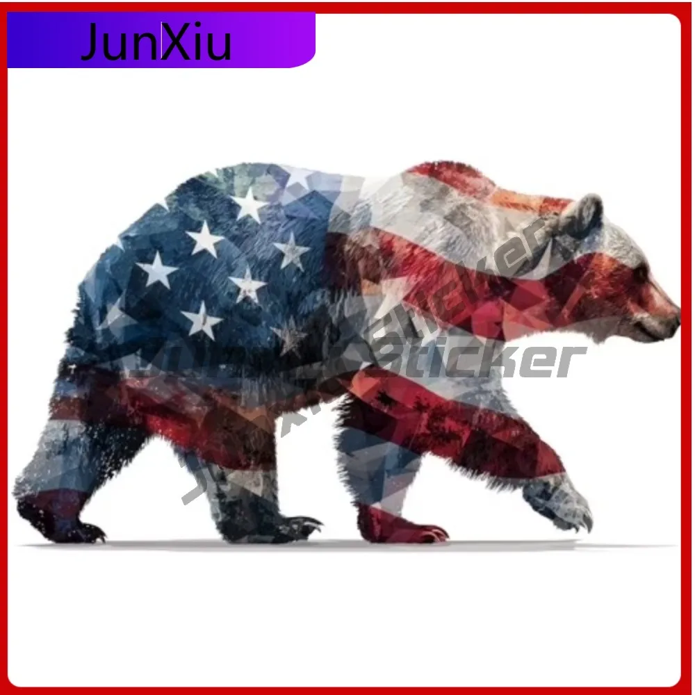 

Geometric Brown Bear American Aesthetic Car Laptop Window Bumper Waterproof Vinyl Decal Gift Funny Funny Cool Vintage Vintage