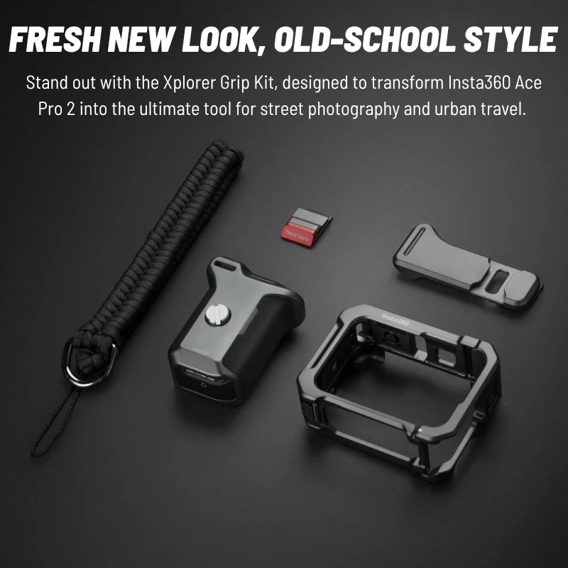 【未使用】Insta360 Xplorer Grip Kit Insta360 Xplorer Grip Kit - Silver | Sweetwater