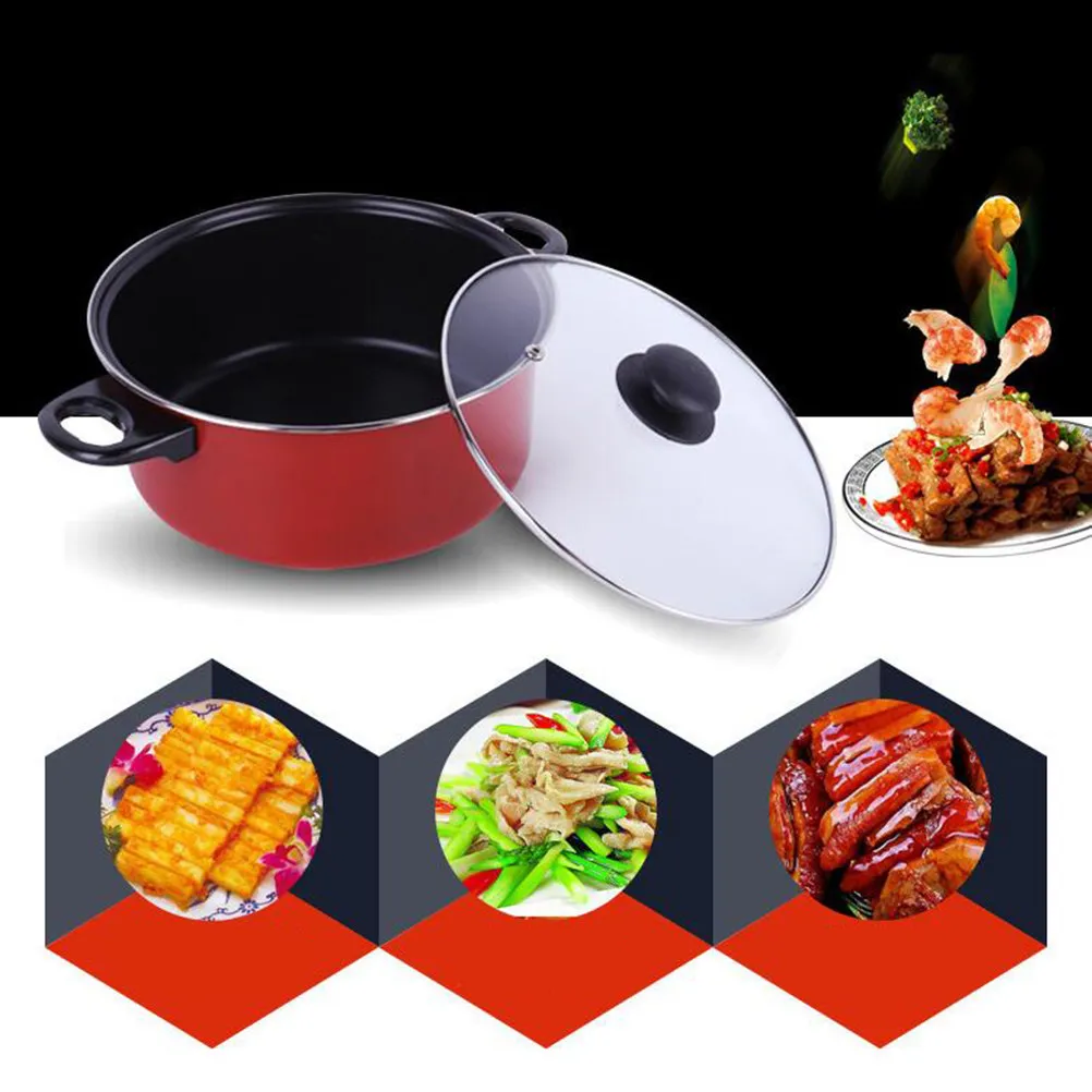 

3Pcs Cookware Set Non-Stick Frying Pan Soup Pot Milk Pan Efficient Kitchen Tool Space Saving for Home Cooking Accessories