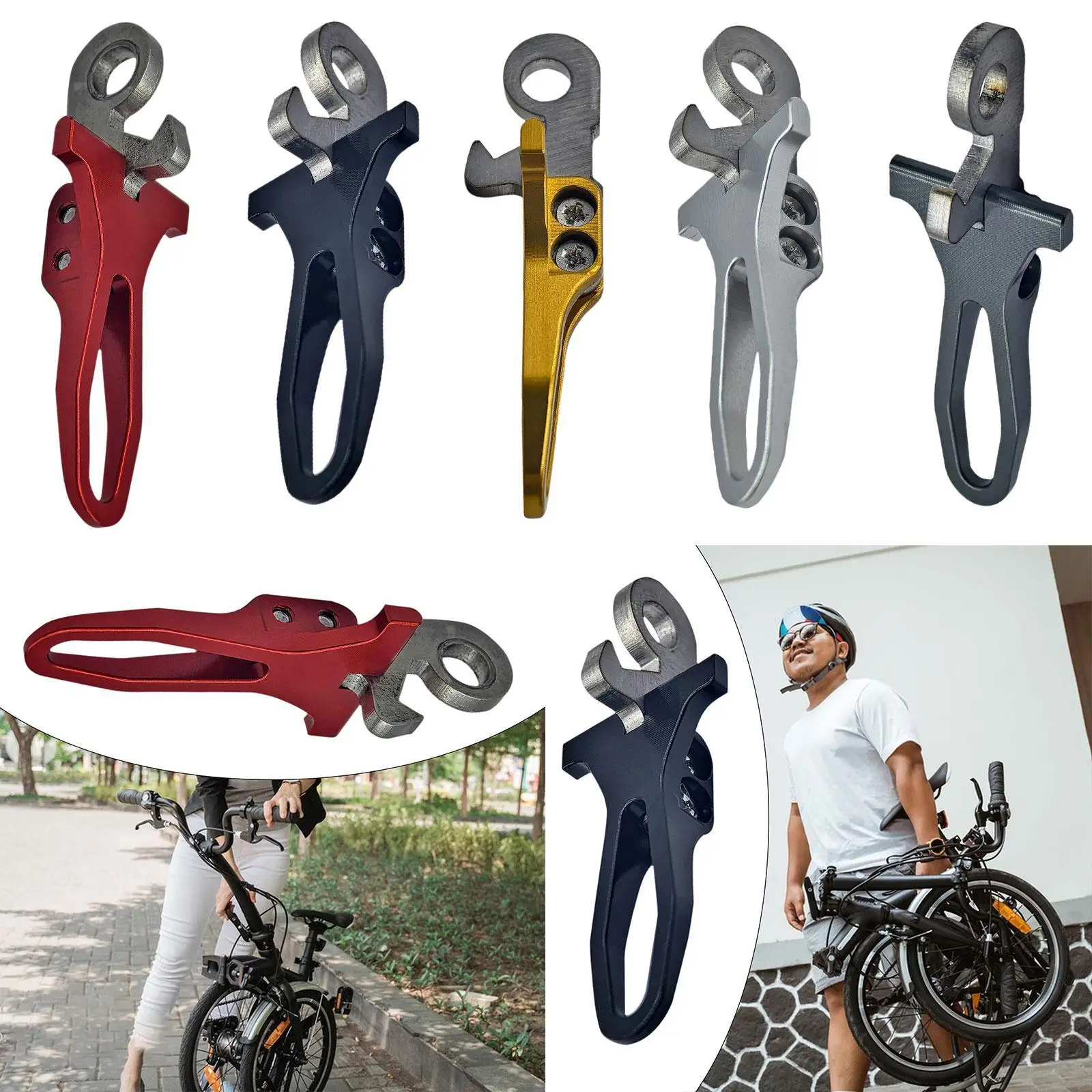 Bike Seat Post Clamp Hook Seatpost Clamp Bolt Mount for Folding Bicycles