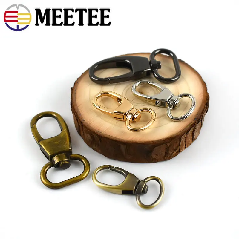 5/10/20Pcs Metal Swivel Lobster Clasp Carabiner 13/20/25mm Keychain Clip Trigger Snap Hook Belt Bag Strap Leather Accessories