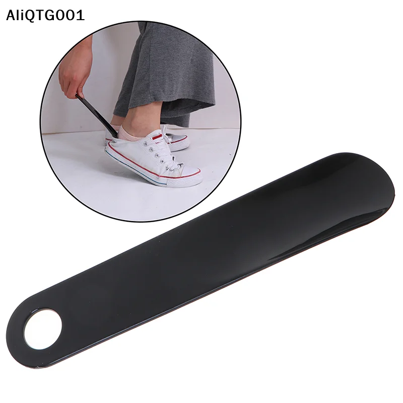 1PC Black Portable Durable Plastic Shoehorn 18.5cm Professional Shoe Horn for Easy Shoe Insertion