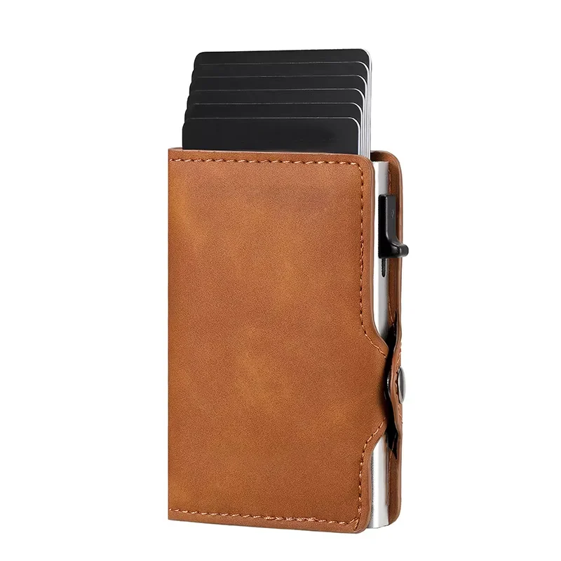 RFID-blokkerende creditcardhouder Minimalistische herenportemonnee Carteira Masculina Geldzak Koolstofvezel Id Bankkaarthouder Portemonnee
