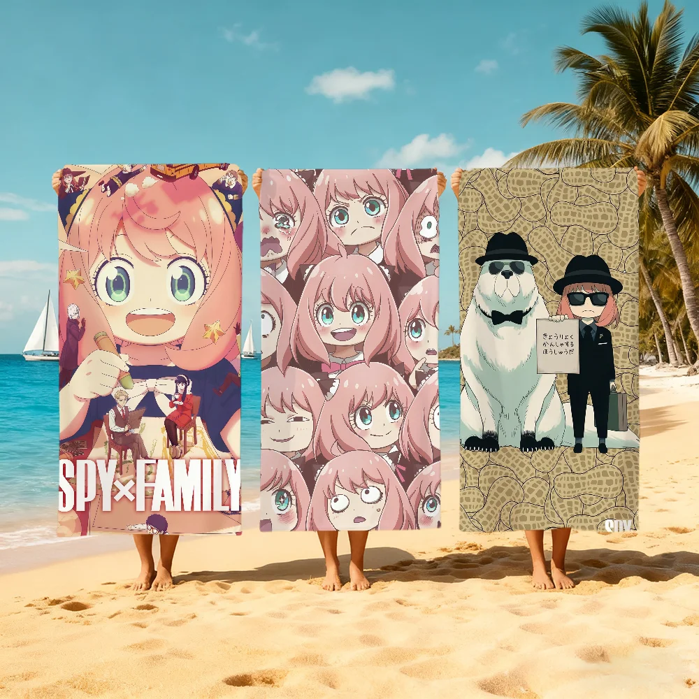 S-sPYxF-fAMILY Anime Cute Towel Beach Quick Dry Soft Pool Towels Gift for Travel Gym Shower Camping Sports