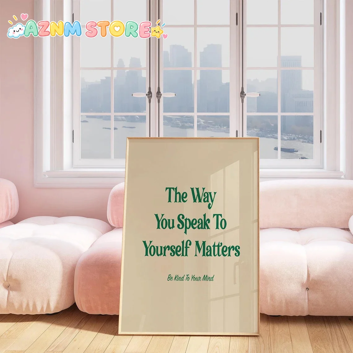 1pc, Wall Art, Vintage Poster, the Way You Talk to Yourself Is Important, Positive Art Print, Mental Health Canvas Painting,