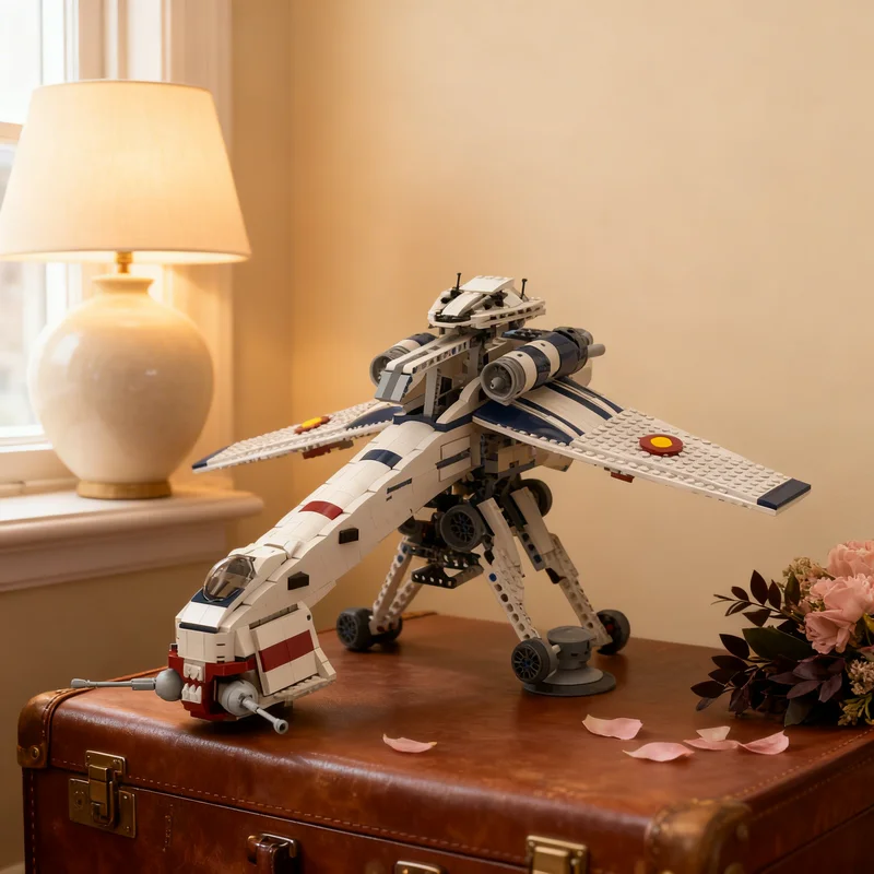 

1085pcs MOC Republic Dropship 2 0 Star Battle Model Building Blocks Construction Toy Assemble Christmas Gift Creative DIY Idea