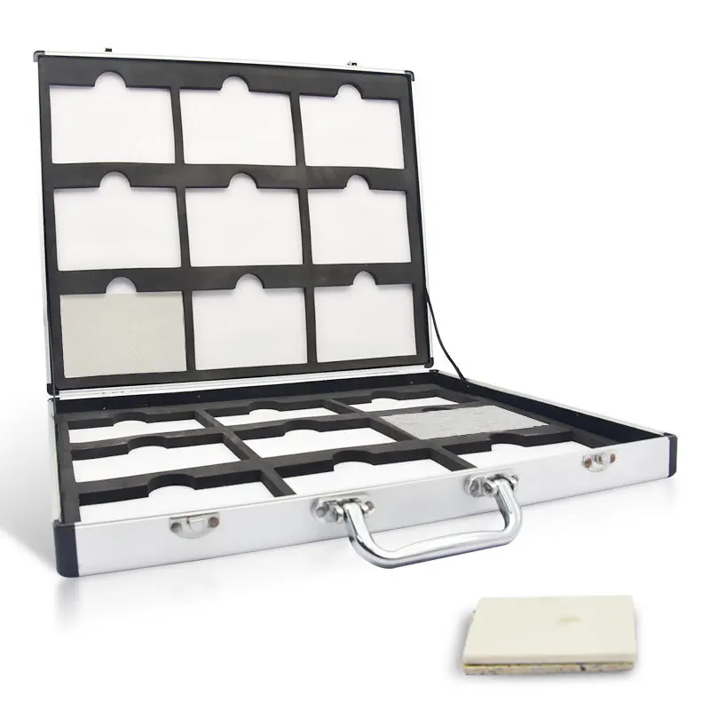 High Quality Portable Aluminium Display Exhibition Case for Tile Stone Legal Briefs Modern Style with Granite Quartz Sample Box
