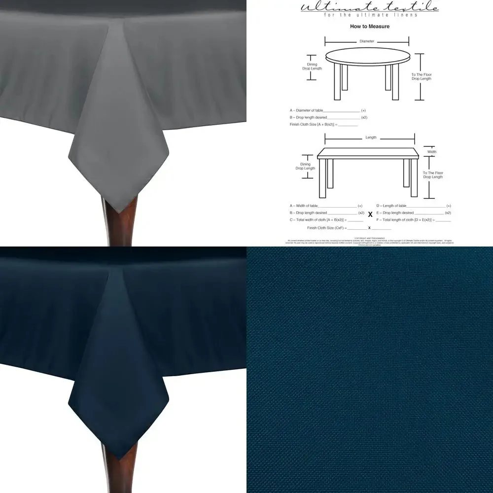 

Скатерть из полиэстера, квадратная 84x84, можно стирать в машине, устойчивая к пятнам и морщинам для столовой, элегантное использование для мероприятий