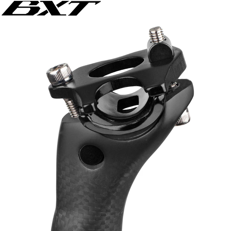 BXT Full Carbon Seat Post Head Parts Aluminum Alloy Mountain Bike SeatPost Saddle Adapter Screw Road Bike Seat Post Accessories