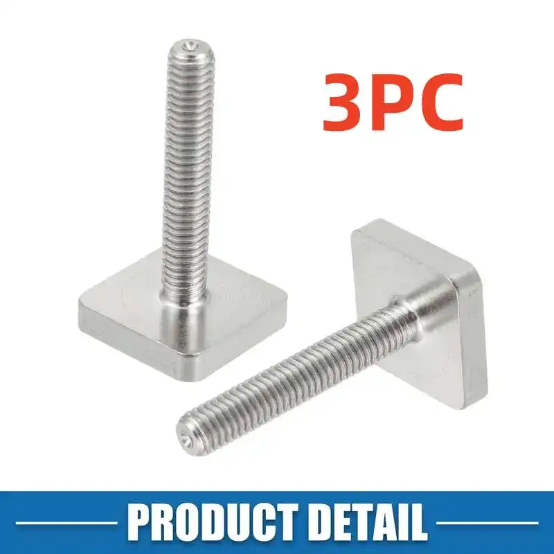 

3PC Fit For Thule FreeRide 532 T-Bolts T Track Roof Mount Cycle Carrier High-Quality Automotive Parts 20X20mm*M6*35mm