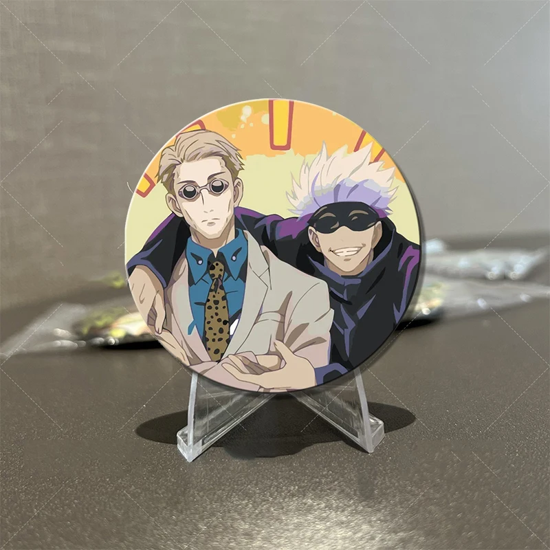 58mm New Anime Jujutsu Kaisen Button Pin Cute Anime Character Cartoon Brooch Badge for Backpack Accessories Decor Fans Collect