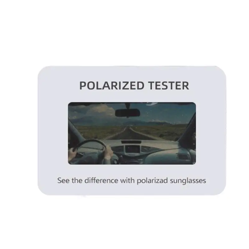 Y1UD Polarization แว่นกันแดด Tester, การ์ดทดสอบแว่นตาโพลาไรซ์, แว่นตาโพลาไรซ์ตรวจสอบอุปกรณ์เสริมกระดาษ, 6x4 ซม.