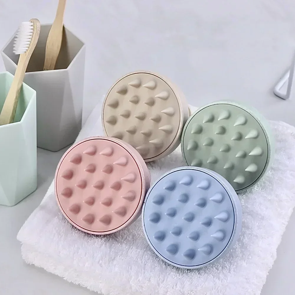Silicone Shampoo Brush Head Scalp Massage Comb Clean The Scalp Thoroughly Body Massage Brush Bath Brush Salon Hairdressing Tool