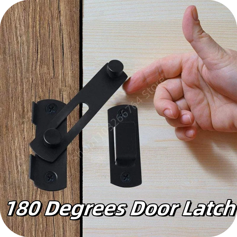 Universal Door Lock Guard Latch Bolt 180 Degree Stainless Steel Toggle Latch Sliding Barn Door Lock Flip Latch Safety Door Lock