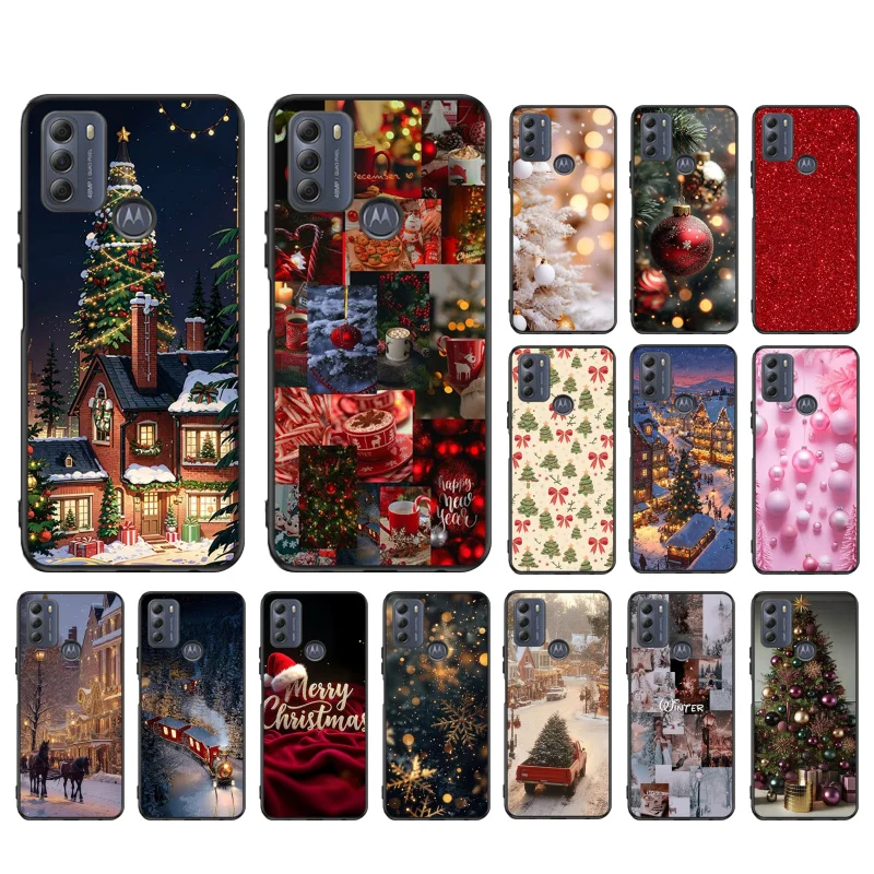 جراب هاتف لهاتف Moto G85 G55 G05 G14 G75 G31 G50 G10 G20 G30 G60 G13 G32 G84 G54 G53 G72 G24 قوة الشتاء عيد الميلاد