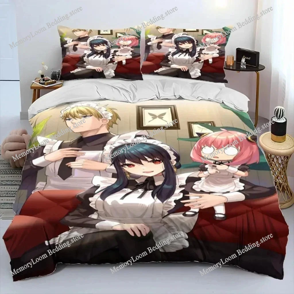 

3D Anime SPY×FAMILY Anya Bedding Set,Duvet Cover Comforter Bed Set Quilt Cover Pillowcase,King Queen Twin Size Boys Girls Adults